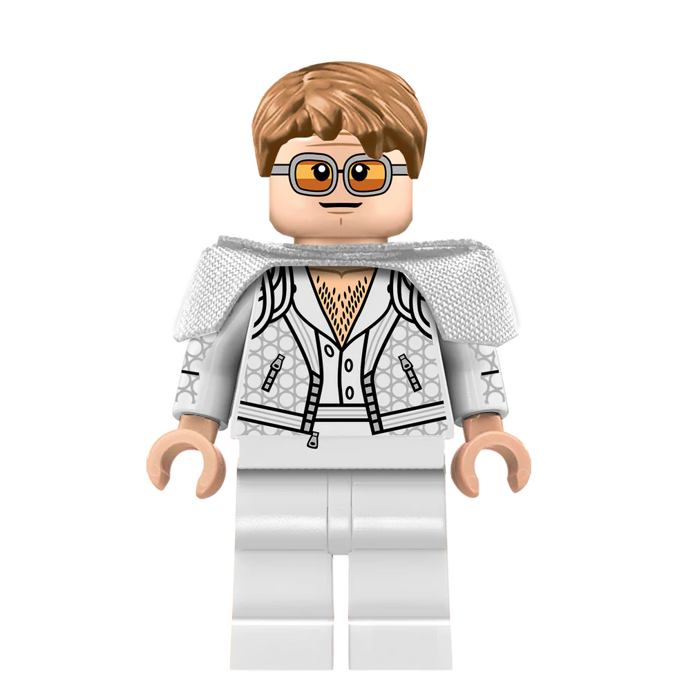 Elton John - Famous Minifigs Custom Printed Minifigure