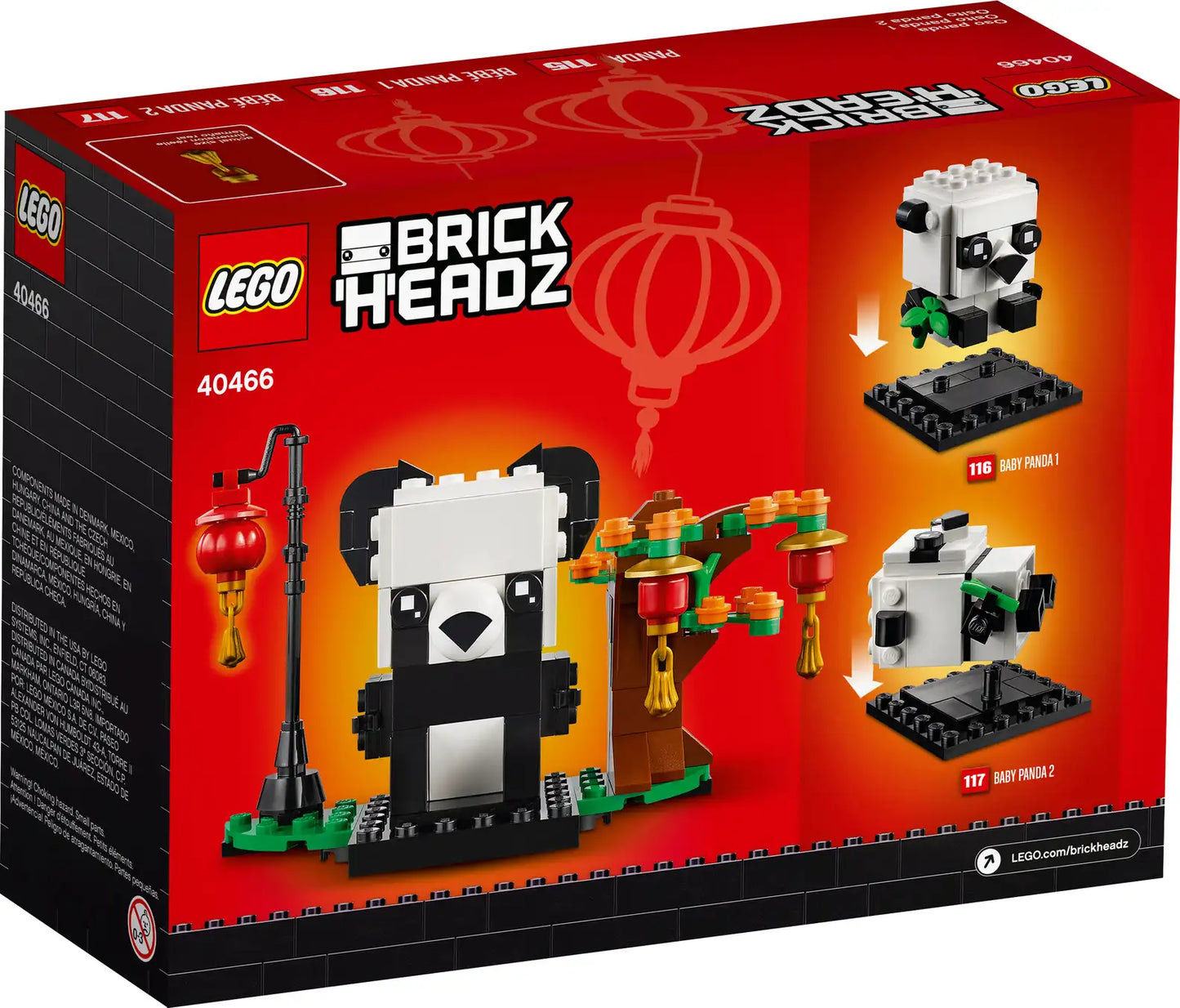 LEGO Brickheadz 40466 Chinese New Year Pandas
