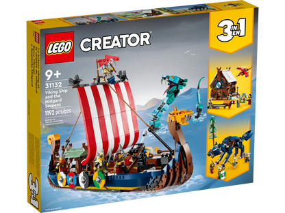 LEGO Creator 3in1 31132 Viking Ship and The Midgard Serpent