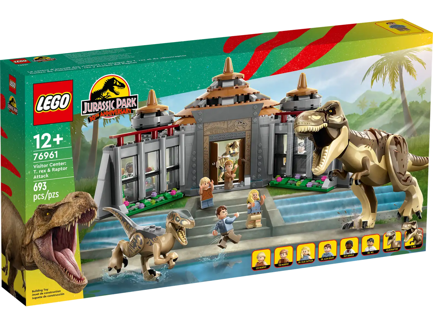 LEGO Jurassic Park 76961 Visitor Center T. rex & Raptor Attack