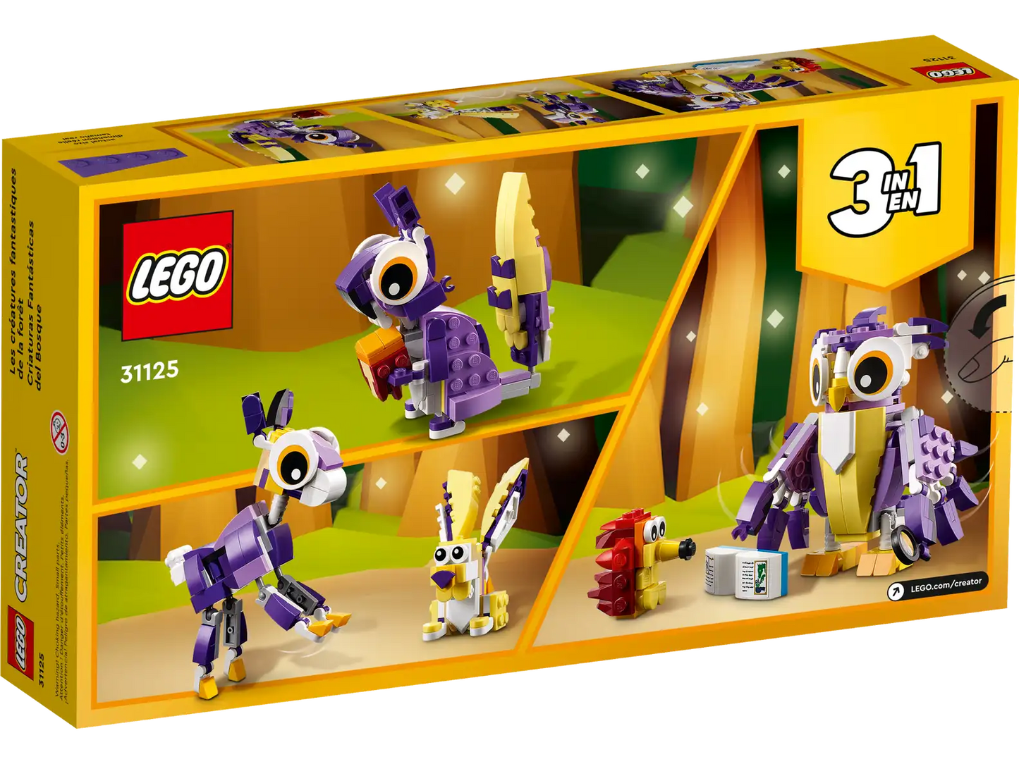 LEGO Creator 3in1 31125 Fantasy Forest Creatures