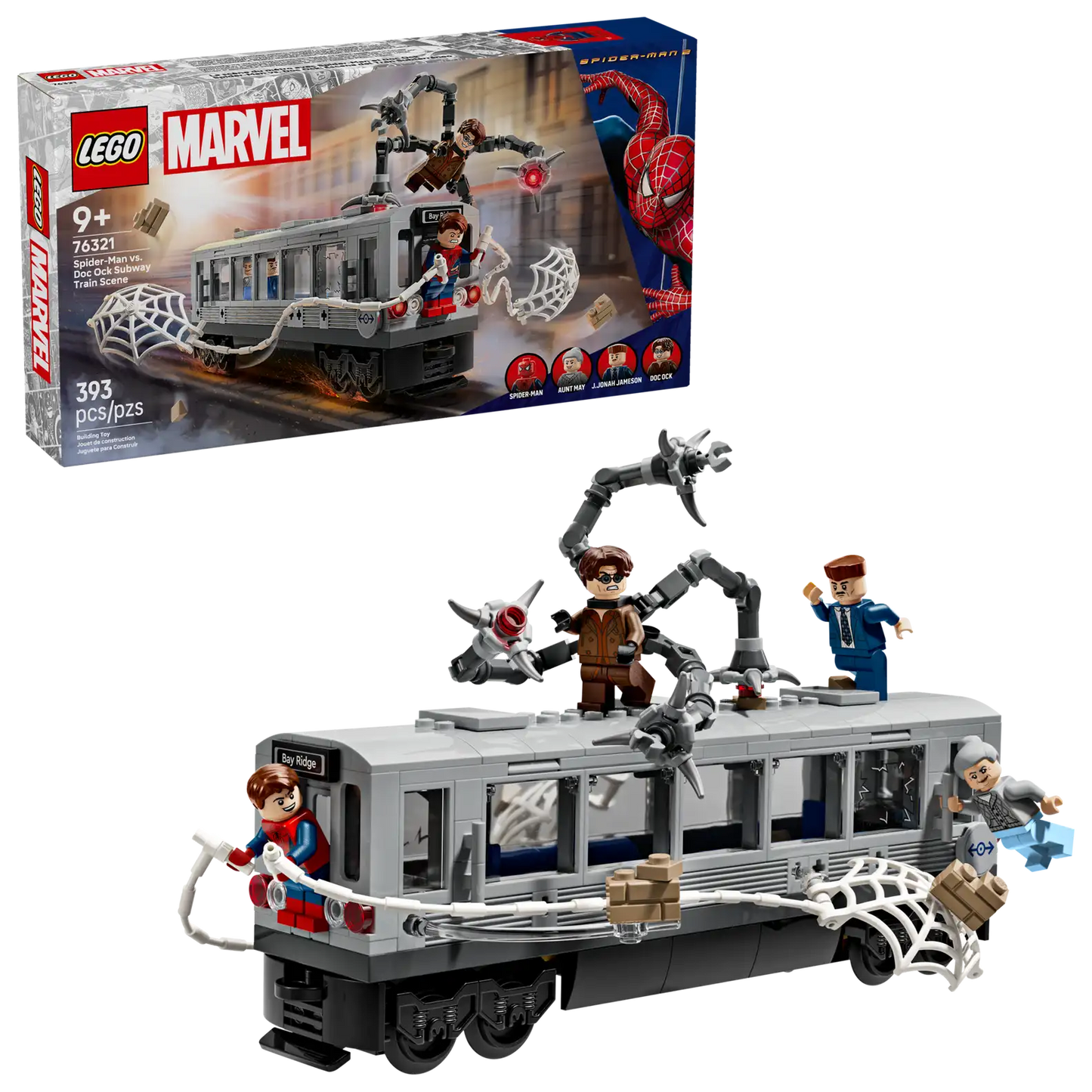 LEGO Marvel 76321 Spider-Man vs. Doc Ock Subway Train Scene