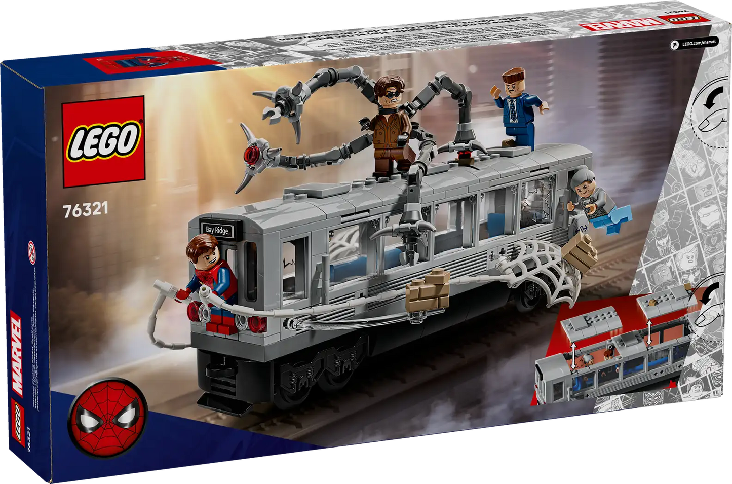 LEGO Marvel 76321 Spider-Man vs. Doc Ock Subway Train Scene