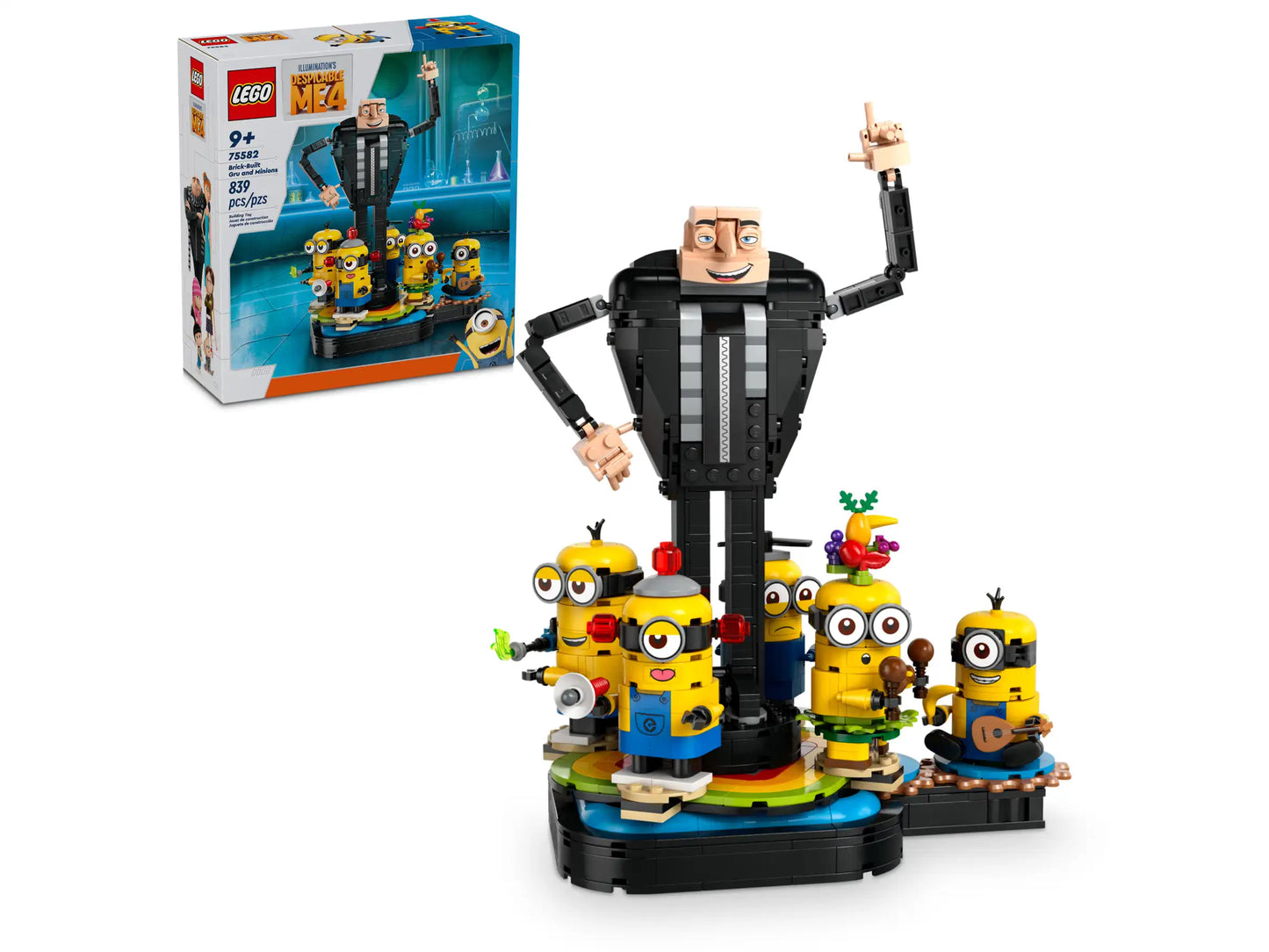 LEGO Despicable Me 4 75582 Brick-Built Gru and Minions