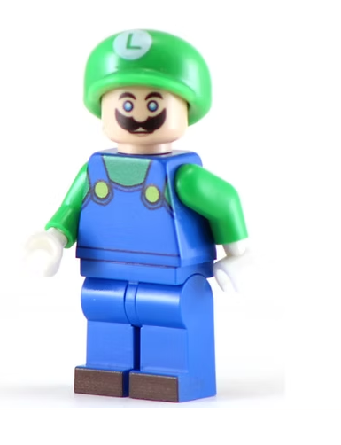 Green Italian Jumpman - BigKidBrix Custom Printed Minifig