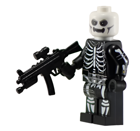 Skull Fighter - BigKidBrix Custom Printed Minifig