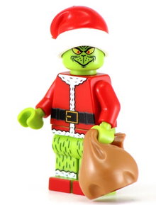 Christmas Grump - BigKidBrix Custom Printed Minifig