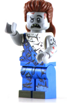Zombie Farmer Bill - BigKidBrix Custom Printed Minifig
