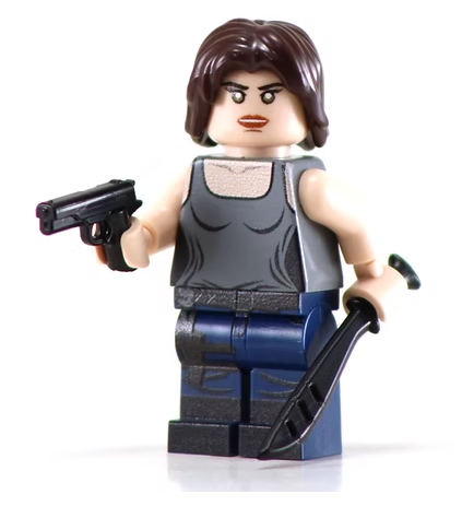 Dead Walking Maggie - BigKidBrix Custom Printed Minifig