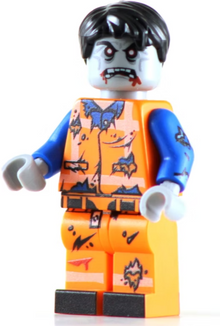 Zombie Laborer Joe - BigKidBrix Custom Printed Minifig