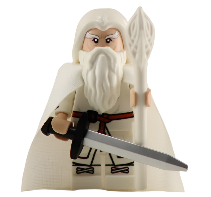 GDalf White Wizard - BigKidBrix Custom Printed Minifig