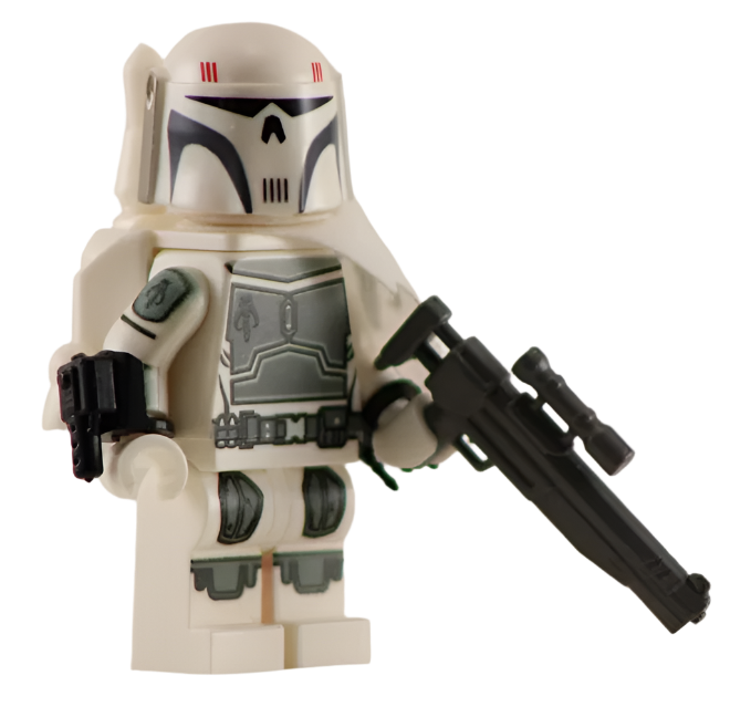 White Mando Executioner - BigKidBrix Custom Printed Minifig