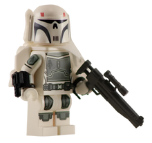 White Mando Executioner - BigKidBrix Custom Printed Minifig