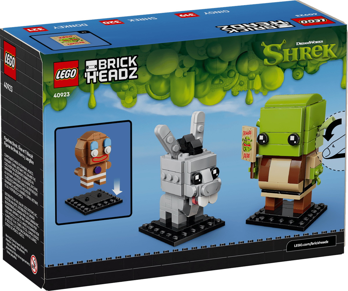 LEGO BrickHeadz 40923 Shrek, Donkey & Gingy Figures