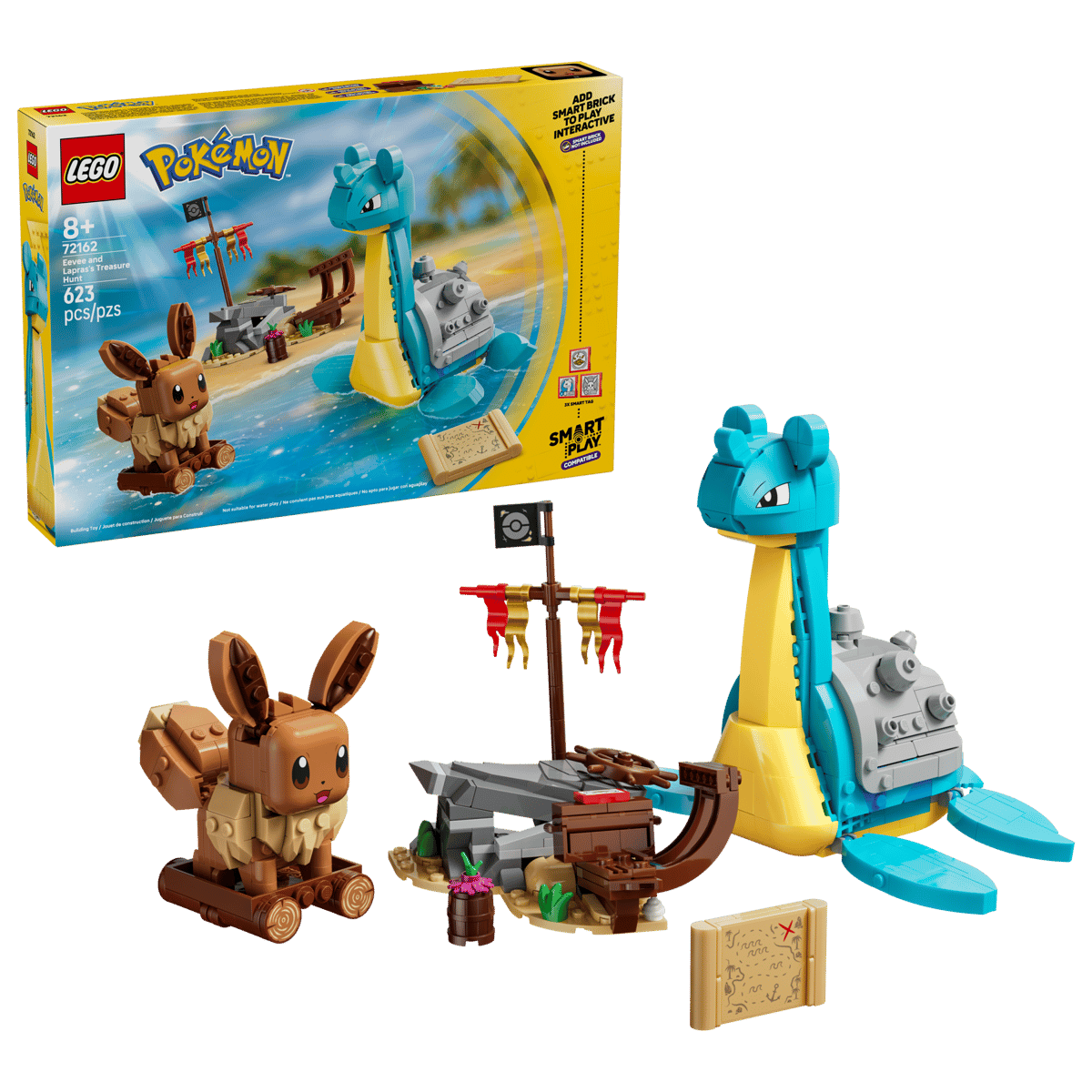LEGO Pokémon 72162 Smart Play Eevee and Lapras's Treasure Hunt