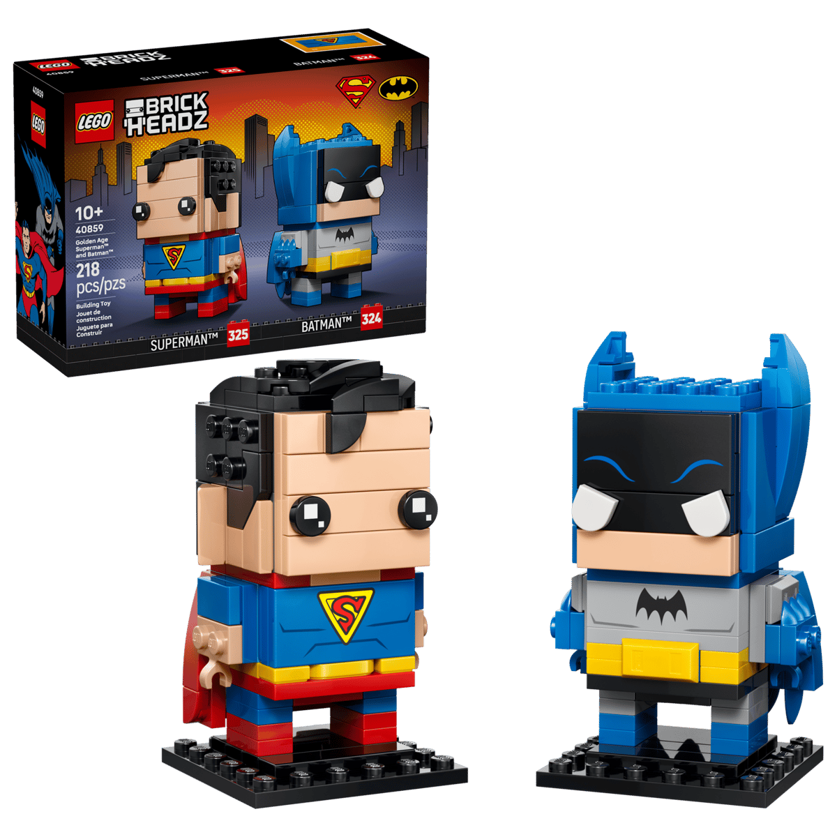 LEGO BrickHeadz 40859 Golden Age Superman and Batman Figures