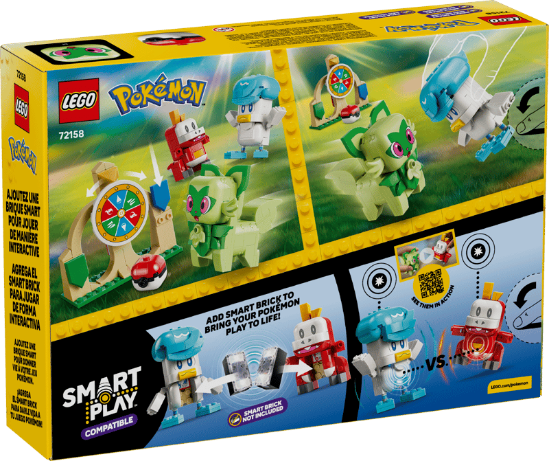 LEGO Pokemon SMART PLAY 72158 Sprigatito Fuecoco and Quaxly Battle