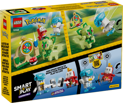 LEGO Pokemon SMART PLAY 72158 Sprigatito Fuecoco and Quaxly Battle