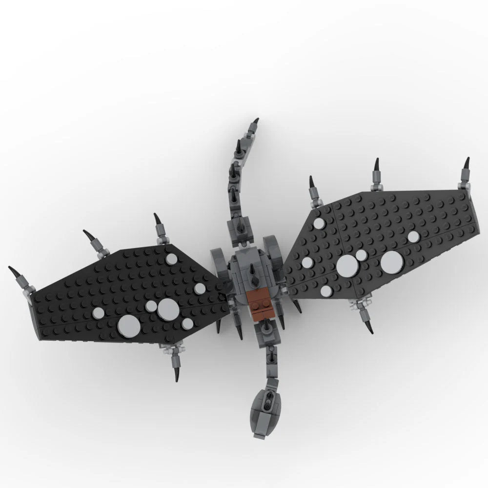 Custom Fell Beast w/ Ringwraith Minifig - B3 Customs LOTR Building Set