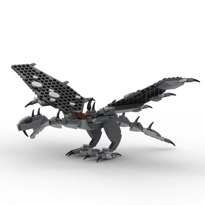 Custom Fell Beast w/ Ringwraith Minifig - B3 Customs LOTR Building Set