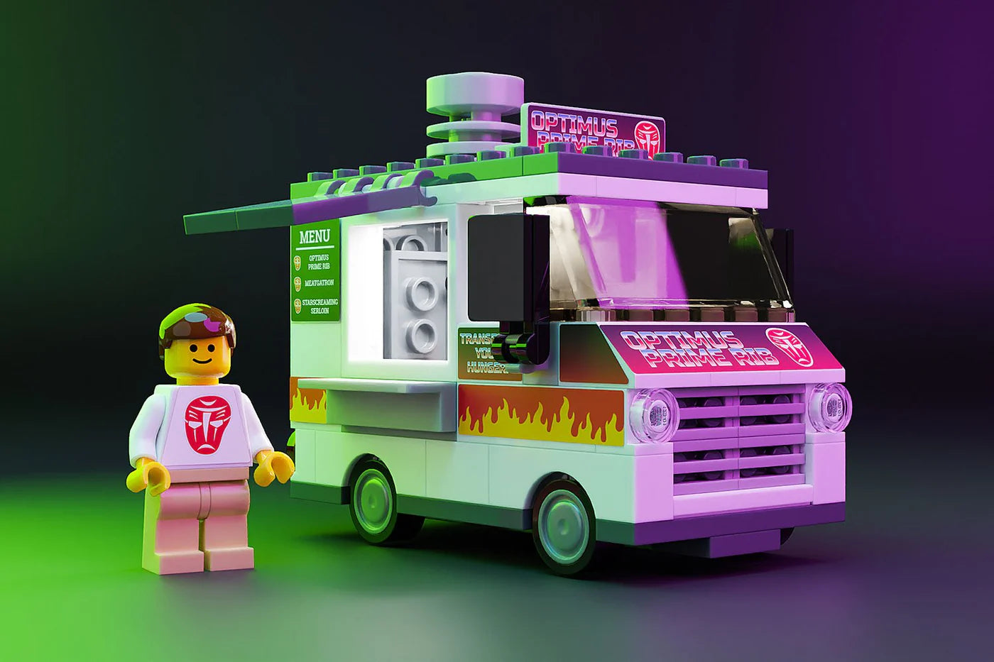 Optimus Prime Ribs - B3 Customs Food Truck w/ Minifigure